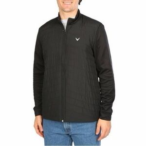 NWOT Callaway Chevron Quilted Puffer Zip Jacket Hybrid Black Peacoat Men's XL